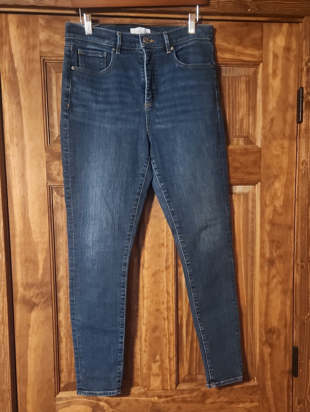 LOFT Women's High Waist Dark Wash Skinny Jeans